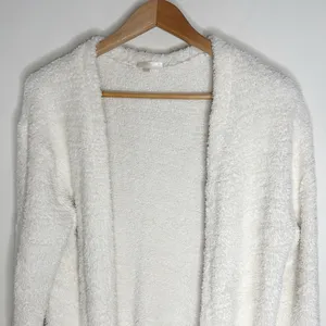 Z Supply Women’s Fluffy longline cardigan off white Open-Front Sweater Sz XS/ S thumbnail 3