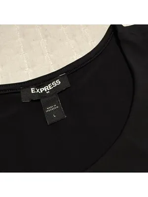 Express Bodysuit Black High Neck Sleeveless Sz L Large thumbnail 9