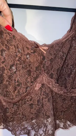 Forever 21 Brown Lace Top thumbnail 3