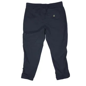 Sonoma Cargo Pants Women 6 Black Elastic Waist Roll Tab Utility Stretch Casual thumbnail 2