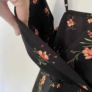 No Boundaries Black Floral Wrap Maxi Dress S lightweight v-neck summer flowy‎ thumbnail 6