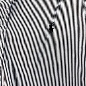 Polo Ralph Lauren Shirt Men Small Slim Black White Striped Button Down thumbnail 2