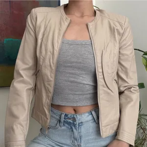 Lefties fitted tan leather jacket from Barcelona size small thumbnail 1
