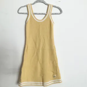 Alo Yoga Tennis Club Sweater Knit Dress Warm Butter/White XS thumbnail 2