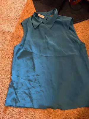 Equipment‎ xs blue silk blouse thumbnail 1