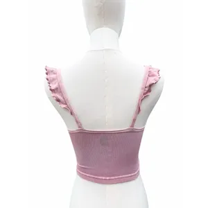 Free People Movement Happiness Runs Flirty Crop Tank Pink XS/S Ribbed Balletcore thumbnail 4