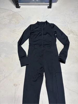 Aerie Black Women's Long-Sleeve Jumpsuit warm-up medium thumbnail 2