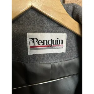 M. Liman Penguin Fashions Womens Vintage Wool Button Long Coat Gray Size 18 thumbnail 6