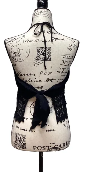 American Eagle Boho tie back halter top black  thumbnail 12