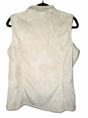 The North Face White Faux Fur Fleece Full Zip Sleeveless Vest thumbnail 2
