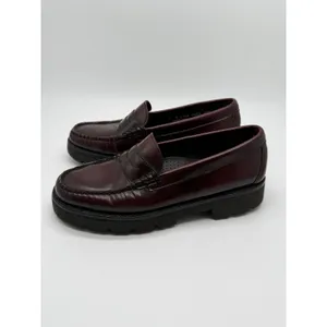G.H. Bass Weejuns Penny Loafers Womens 7 Burgundy Lug Sole thumbnail 5