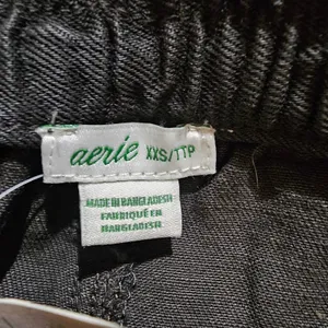 NWT Aerie Womens Dark Gray Linen Blend Shirts‎ XXS thumbnail 3