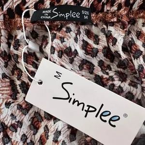 Simplee Belted Leopard Wide Leg Tube Jumpsuit thumbnail 7