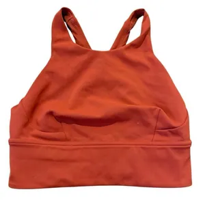 Lululemon Wunder train longline bra burnt orange size 4 thumbnail 7