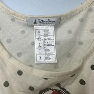 Disney Parks Minnie Mouse Top Size Medium Polka Dots 3/4 Sleeves thumbnail 5