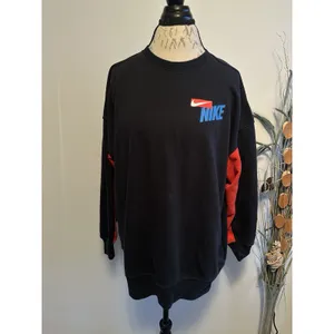 Nike Women's Get‎ Fit Black/Red/Blue Training Sweatshirt Size Large thumbnail 2