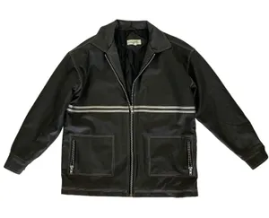 Lounge Lizard Jacket Medium Black Gray Moto Biker‎ Streetwear Edgy thumbnail 1