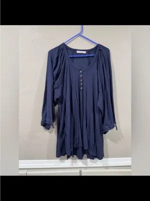We The Free Free People Winter Sun Navy Tunic Dress thumbnail 3