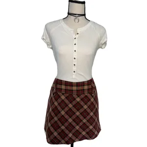 Exact Change Mini Skirt | Plaid Wool Blend Y2K thumbnail 7