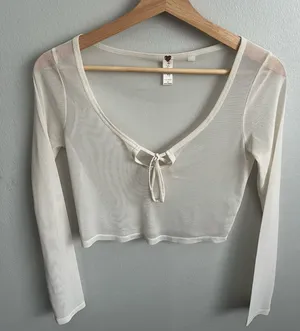 PacSun Sheer White Top thumbnail 1