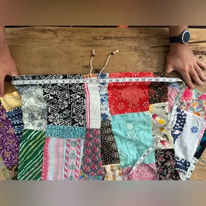 Kathmandu Imports NWT Kantha Patchwork Wide Leg Drawstring Pants ~ One Size Fits Most thumbnail 9