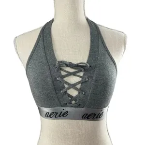 ✨Aerie Lace Up Sz Medium Grey Bralette✨ thumbnail 2