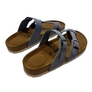 Cushionaire Luna Cork Footbed Sandal Suedes in Blue, Size 7.5 thumbnail 4