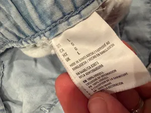 American Eagle Outfitters Light Blue Denim-Style Shorts Size Large - C27-184 thumbnail 3