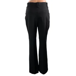NEW Quince Women's Black High Waisted Pleated Flared Trouser Dress Pants Size S thumbnail 3