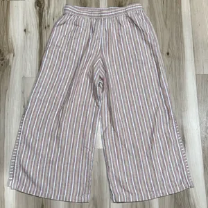 Patagonia Garden Island Pants Pinstripe Hemp Wide Leg Women’s Small thumbnail 3