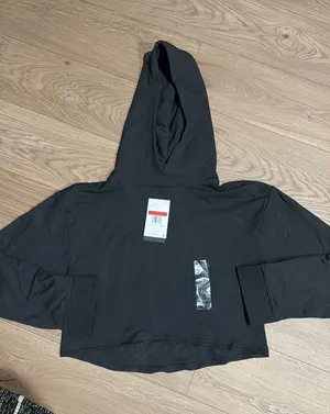 Nike yoga cropped training hoodie black thumbnail 1