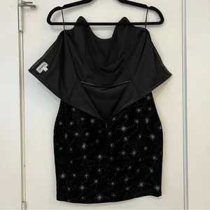 Revolve Superdown Stevie Sweetheart Mini Dress Black Metallic thumbnail 7