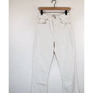 AGOLDE Womens Jeans White Riley High Rise Straight Crop Denim Button Fly Size 27 thumbnail 7