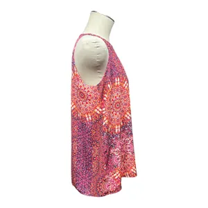 Adrienne Vittadini Sleeveless Top Pink Orange Blue Large thumbnail 5