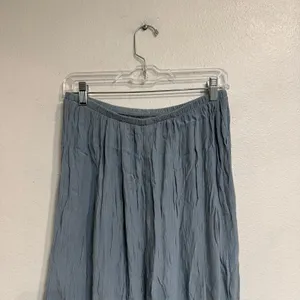 Vintage 90s Blue Sheer Lace Handkerchief Hem Midi Skirt Sz M thumbnail 8