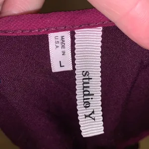 Studio Y purple sheer sequined zip up sleeveless blouse thumbnail 7