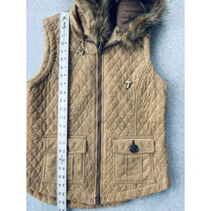 Goode Rider Equestrian Vest Womens Medium Removable Faux Fur Hood‎ Full Zip thumbnail 8