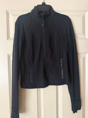Lululemon Define Black Jacket Cropped thumbnail 2
