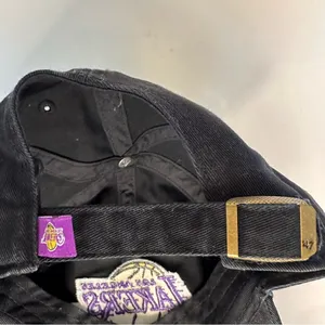 Los Angeles Lakers '47 Brand Classics Clean Up Adjustable Hat Cap Unisex Black thumbnail 5