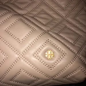 Tory Burch Pink Quilted Leather Tote with Gold Hardware thumbnail 3
