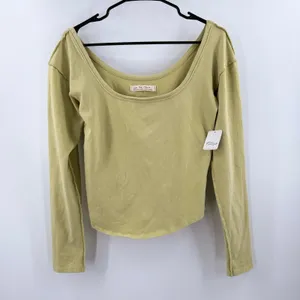 We The Free x Free People Can't Let Go Shirt Size Large Snakeskin Moss NWT Top thumbnail 11