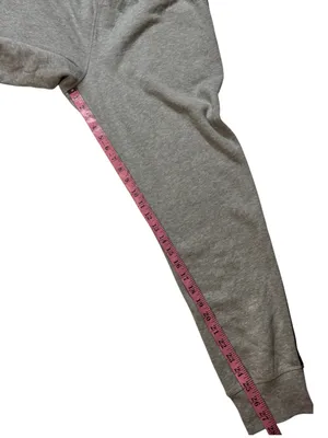Reebok Light Gray Joggers with Black Logo Side Sz M thumbnail 4