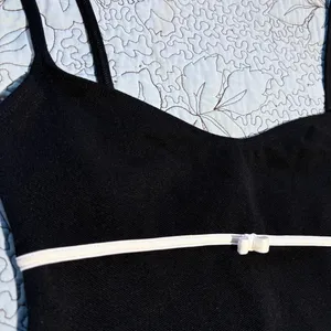 Vintage Oscar de la Renta Black White Bow One Piece Swimsuit Sz 14💛 thumbnail 3