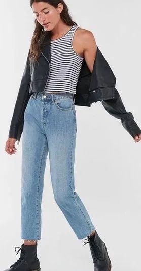 BDG High Waisted Slim Straight Jeans thumbnail 1