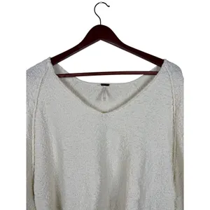 Free People Found‎ My Friend Sweater Small Cream Balloon Sleeve Knit Popcorn thumbnail 3