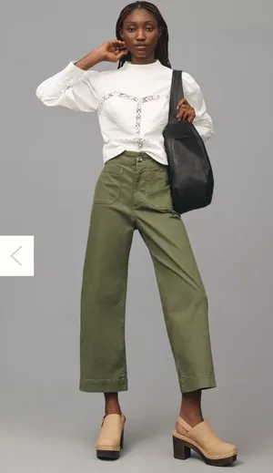 Maeve Anthropologie Colette Crop Wide-Leg Pants thumbnail 1
