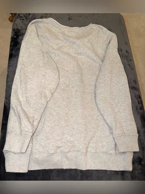 Aerie Lace Up Oversized Crew Sweatshirt in Gray Size Medium thumbnail 8