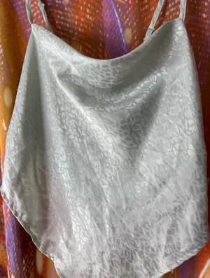 Satin Leopard Print Cami ✨ NWT Silver Size M thumbnail 3