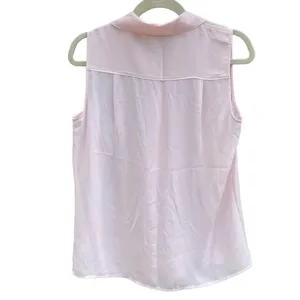 Tommy Hilfiger Baby Pink Pinstripe Collared Preppy Tank thumbnail 2