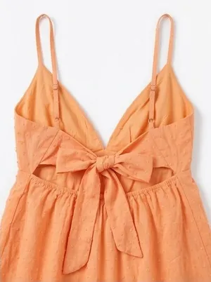 Princess Polly Orange Tie-Back Mini Dress thumbnail 1